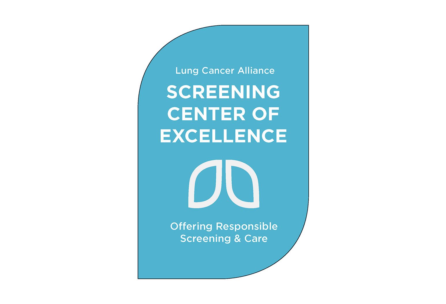 Badge for the Lung Cancer Alliance Screening Centers of Excellence